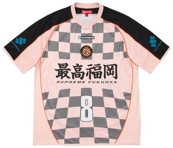 Supreme Checkerboard Soccer Jersey Pink