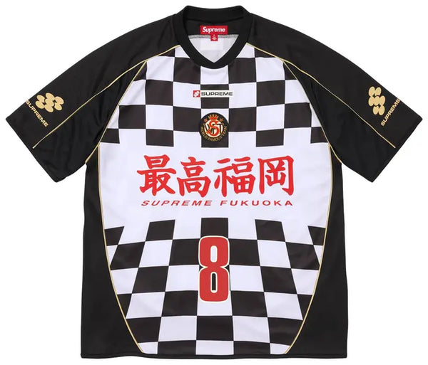 Supreme Checkerboard Soccer Jersey Black