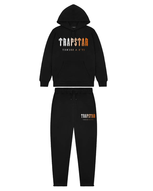 Trapstar Decoded Print Tracksuit - Black/Orange