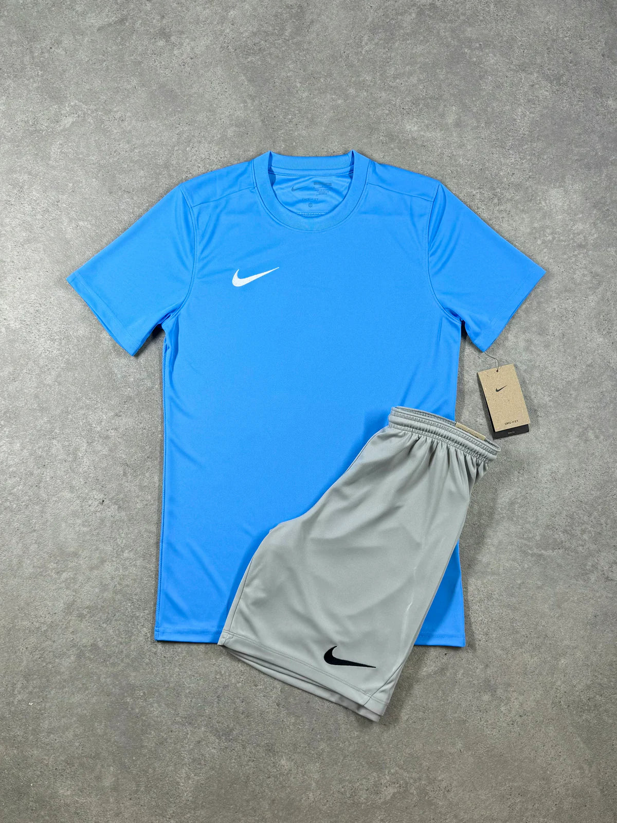 Nike Dri-Fit Tshirt & Shorts Set - University Blue / Grey